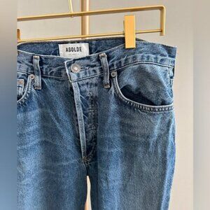 AGOLDE The Fen Jeans 27 – Highway Wash High Rise Tapered Vintage Cotton Denim